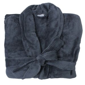 Club Classique Luxury Fleece Gown - Charcoal