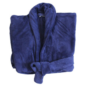 Club Classique Luxury Fleece Gown - Navy