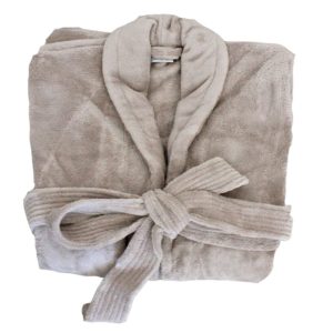 Club Classique Luxury Fleece Gown - Taupe